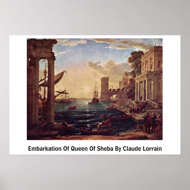Förbud mot Sheba av Claude Lorrain Poster (Framsidan)