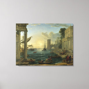 Förbud mot Sheba-drottningen - Claude Lorrain Canvastryck