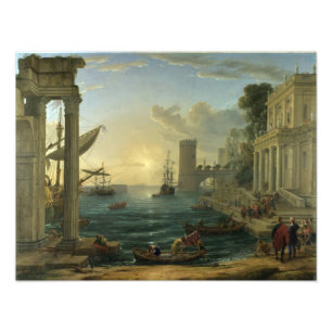 Förbud mot Sheba-drottningen - Claude Lorrain Fototryck