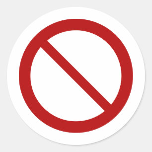 Förbud mot Sign2_Vector_Clipart får inte förekomma Runt Klistermärke