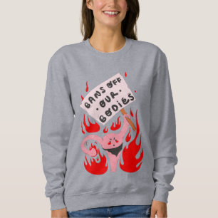 Förbud mot våra kroppar mot höger arg uterus t shirt