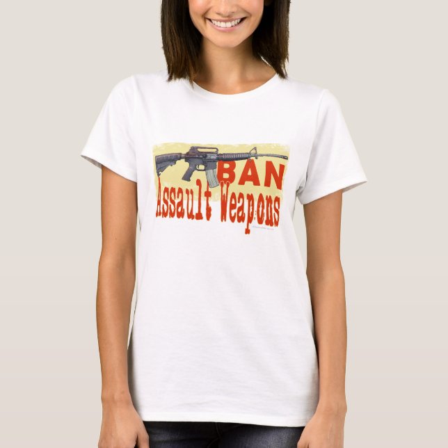 Förbud mot vuxna vapen fram och bak T-shirt (Framsida)