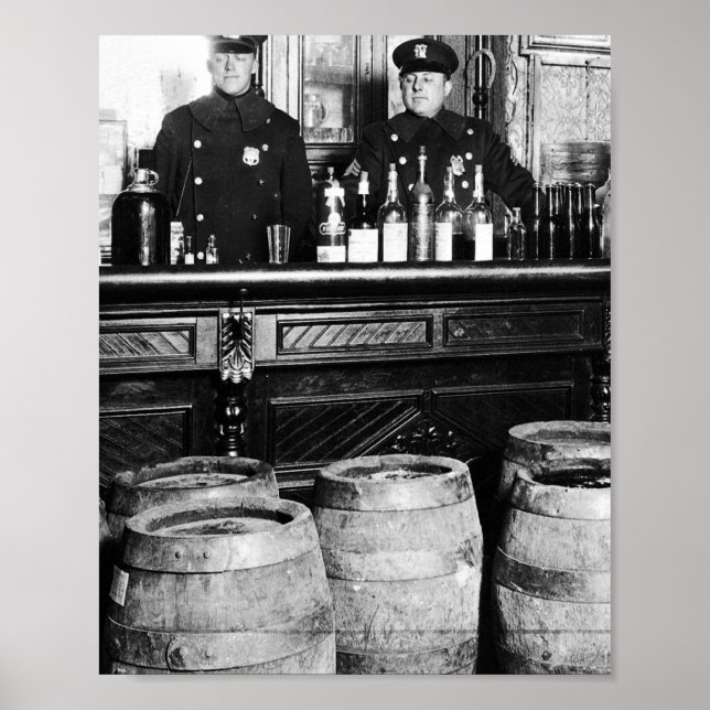 Förbud - Speakeasy Police Raid Bootlegger - M Poster (Framsidan)