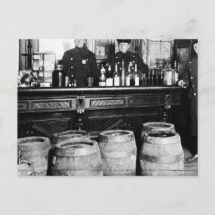 Förbud - Speakeasy Police Raid Bootlegger - M Vykort