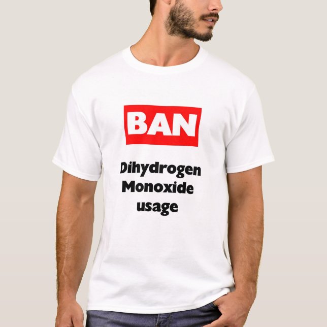FÖRBUDdihydrogenmonoxide Tee (Framsida)