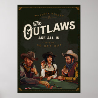 Förbuden är alla inne: Cowboy Poker Game Man Cave Poster