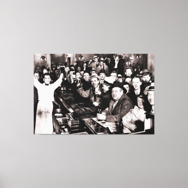 Förbudet mot Party vid Pub 1933 Canvastryck (Framsida)