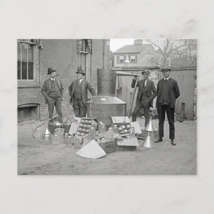 Förbudsagenter med hembräntstillsats, 1922 vykort