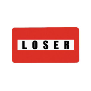 Förbudsskylt för LOSER Adressetikett