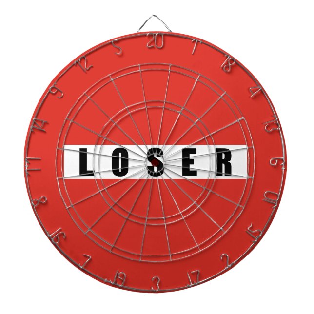 Förbudsskylt för LOSER Darttavla (Framsidan)