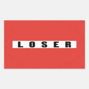 Förbudsskylt för LOSER Rektangulärt Klistermärke