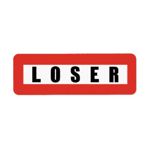 Förbudsskylt för LOSER Returadress Etikett