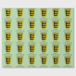 Förbundslandet Baden-Württembergs stora vapen Kons Presentpapper