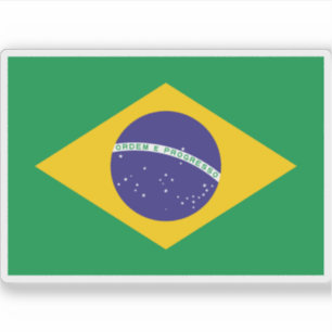 Förbundsrepubliken Brasiliens flagga Klistermärken