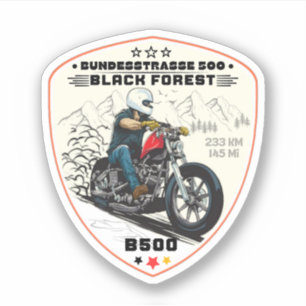 förbundsväg 500, svarta skogen tyska vägen b500 klistermärken