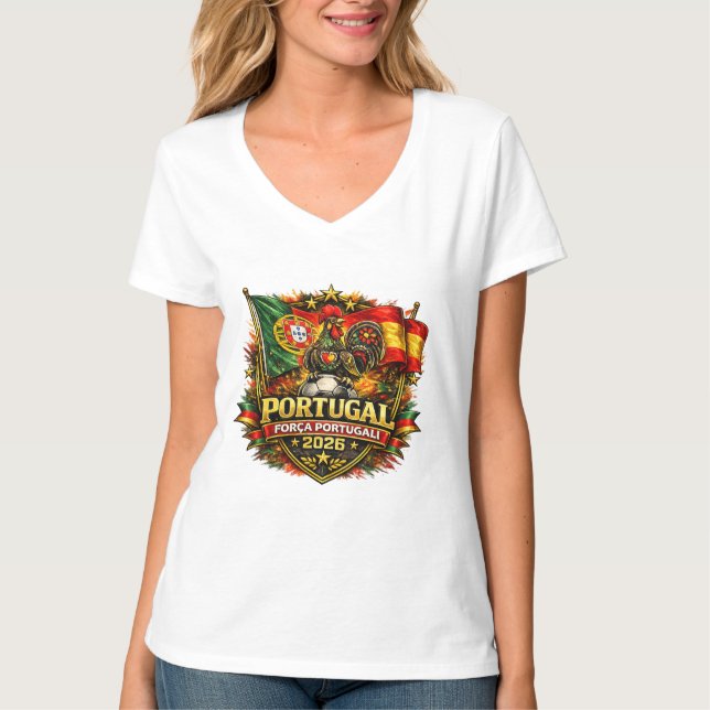 FORÇA PORTUGAL T-Shirt 🇵🇹 | Portugal stolthet  (Framsida)