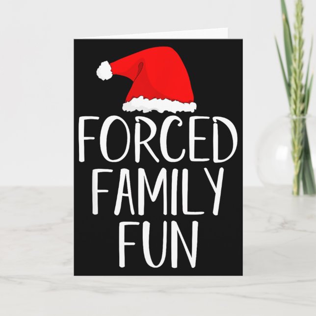 Forced Family Fun Sarcastic Christmas Eve  Kort (Framsida)