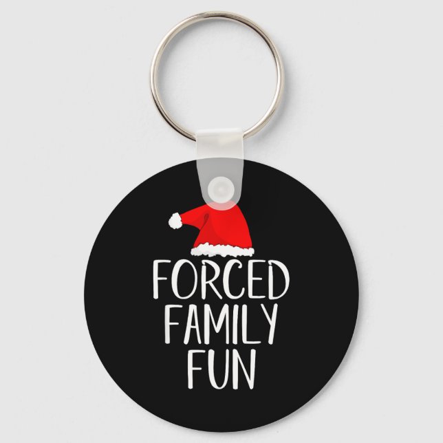 Forced Family Fun Sarcastic Christmas Eve  Nyckelring (Framsida)