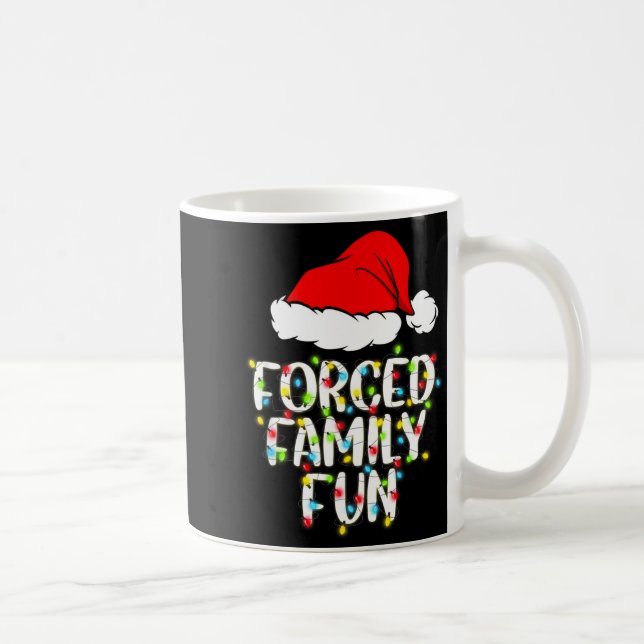 Forced Family Fun Sarcastic Christmas Funny Gift  Kaffemugg (Höger)