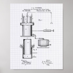 Forcing Beer 1879 Patent Art - Led Peper Poster