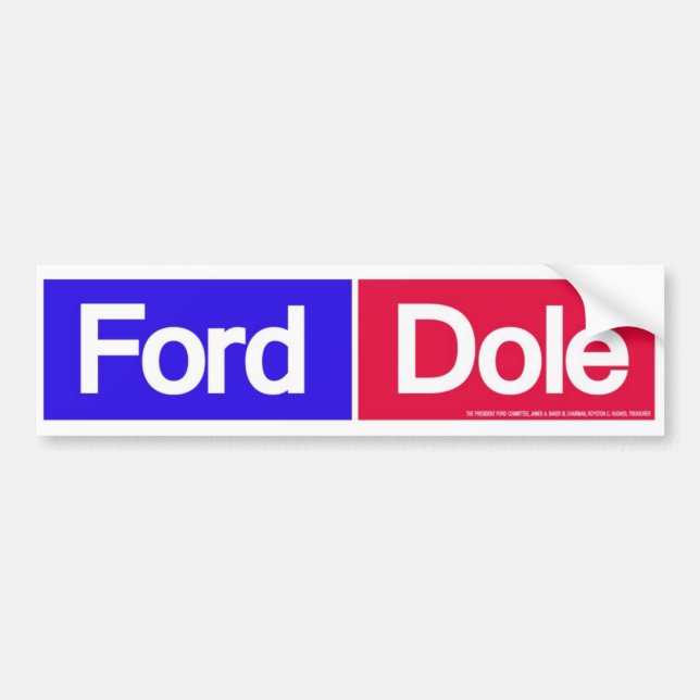 Ford 1976 Dole för presidentbildekal Bildekal (Framsidan)