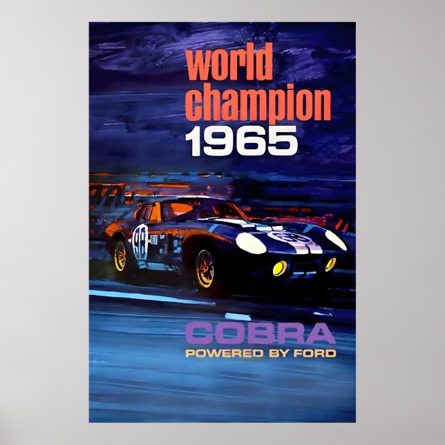 Ford Cobra 1965 World Champion Poster Print 1 (Framsidan)