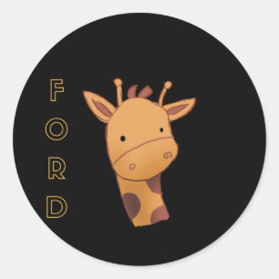 Ford giraffet runt klistermärke