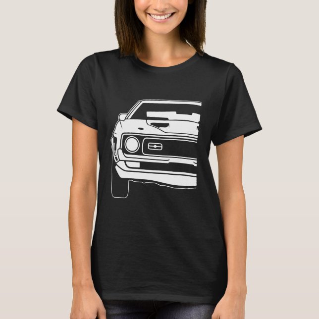 Ford Mustang 1971 till 1973 Mach 1 1 T Shirt (Framsida)