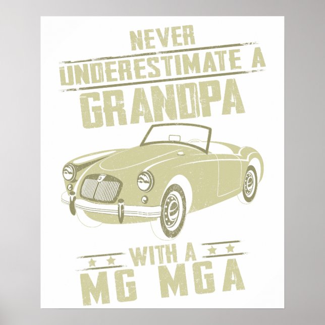 Ford Mustang Lover Gift - Never Underestimate A Gr Poster (Framsidan)