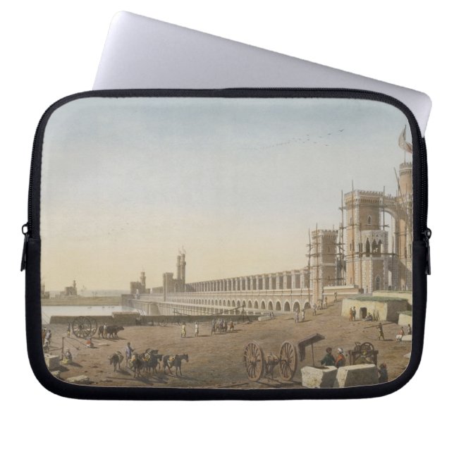 Fördämningen över Nilen, byggnaden av Aswanen Laptop Sleeve (Framsidan)