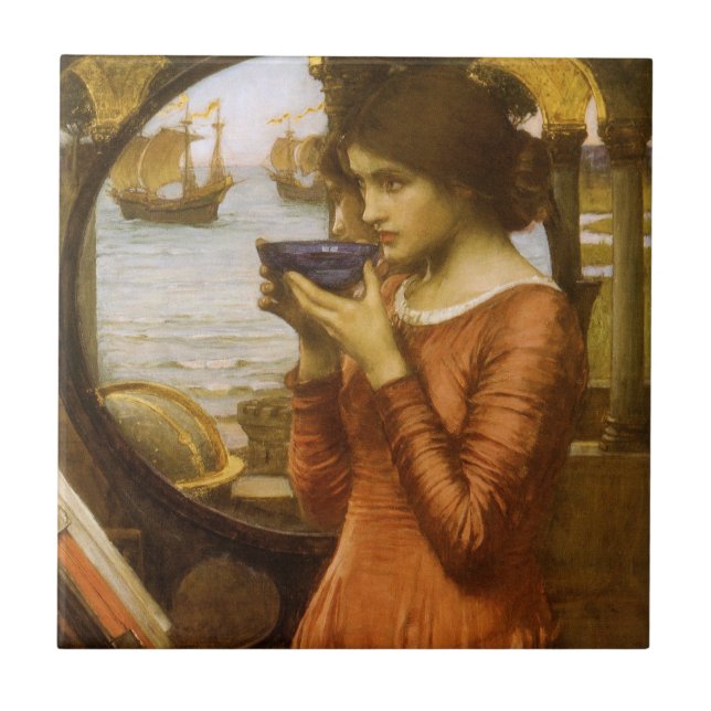 Fördärv av John William Waterhouse Kakelplatta (Framsidan)