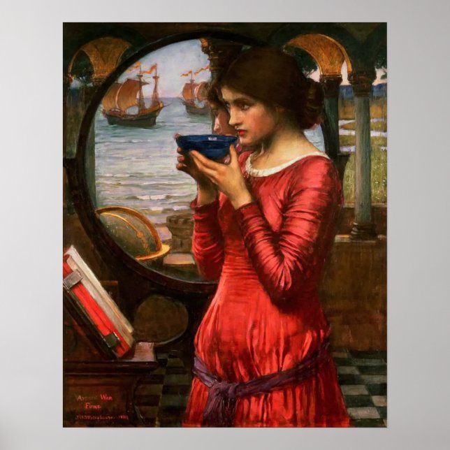 Fördärv av John William Waterhouse Poster (Framsidan)