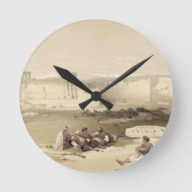 Fördärvar av Baalbec, maj 5th 1839, pläterar 77 Rund Klocka (Framsida)