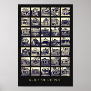 Fördärvar av den Detroit affischen - övergav he Poster