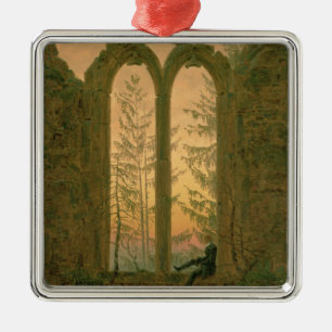 Fördärvar av den Oybin kloster 1835-40 Julgransprydnad Metall