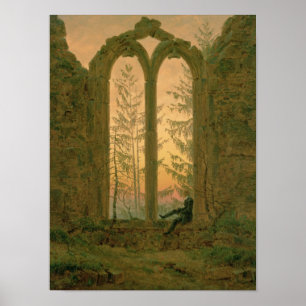 Fördärvar av den Oybin kloster 1835-40 Poster