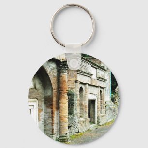 Fördärvar av Pompeii - marknadsplats med tempel Nyckelring