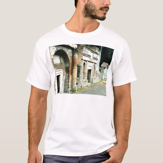 Fördärvar av Pompeii - marknadsplats med tempel Tröja (Framsida)
