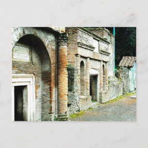 Fördärvar av Pompeii - marknadsplats med tempel Vykort