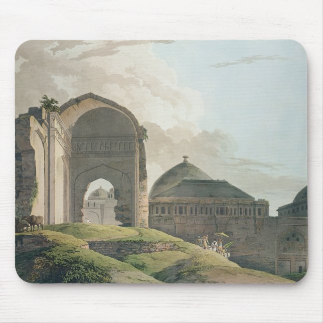 Fördärvar av slotten på Madurai, 1798 Musmatta (Framsidan)