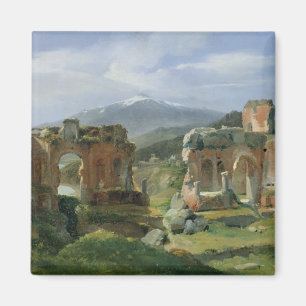 Fördärvar av theatren på Taormina Magnet