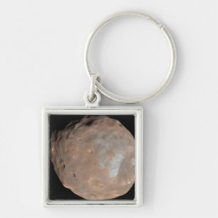 Fördärvar månen Phobos Fyrkantig Silverfärgad Nyckelring