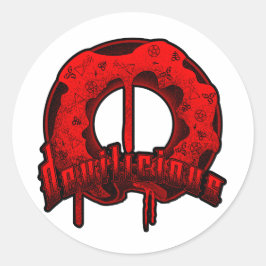 Fördärvlig åsna runt klistermärke