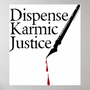 Fördela den Karmic rättvisaaffischen Poster