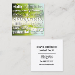 Fördelar med Chiropraktic Ord Collage Chiropractor Fyrkantigt Visitkort