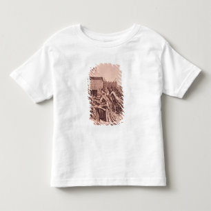 Fördelning av bröd på luftventilen tee shirt