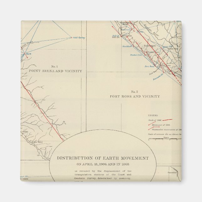 Fördelning av jordrörelser i Kalifornien Magnet (Framsidan)