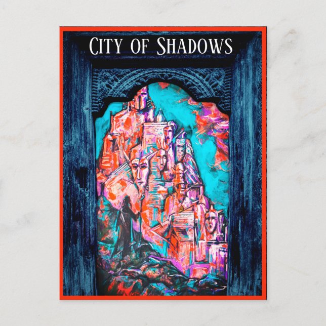 Fördelningskort nr 44 som närmar sig skuggstaden vykort (Framsida)