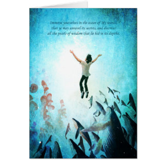 Fördjupa hav hälsningskort