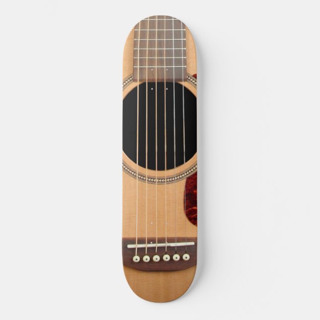 Fördjupad akustisk 6-strängsgitarr mini skateboard bräda 18,7 cm (Framsida)